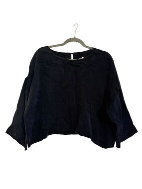 Beyond Nine Black Cupro Lily Top NWT Size Medium